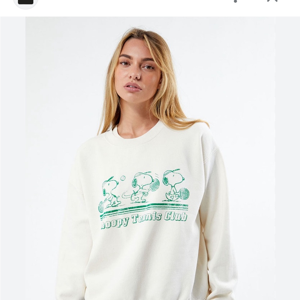 Snoopy Tennis Club Cream Sweatshirt